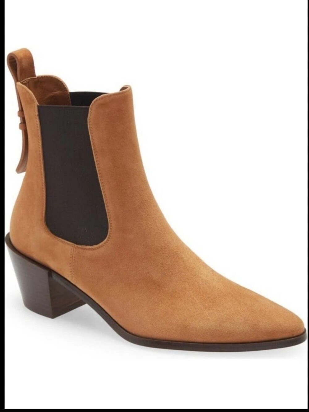 Frame Le Lexington Suede Pointed Toe Heeled Chelsea Boots